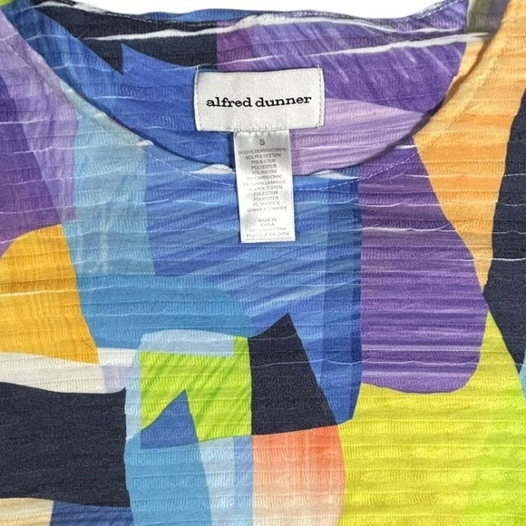 Alfred Dunner Womens Geometric Print‎ Textured 3/4 Sleeve Top Size S - Picture 3 of 5
